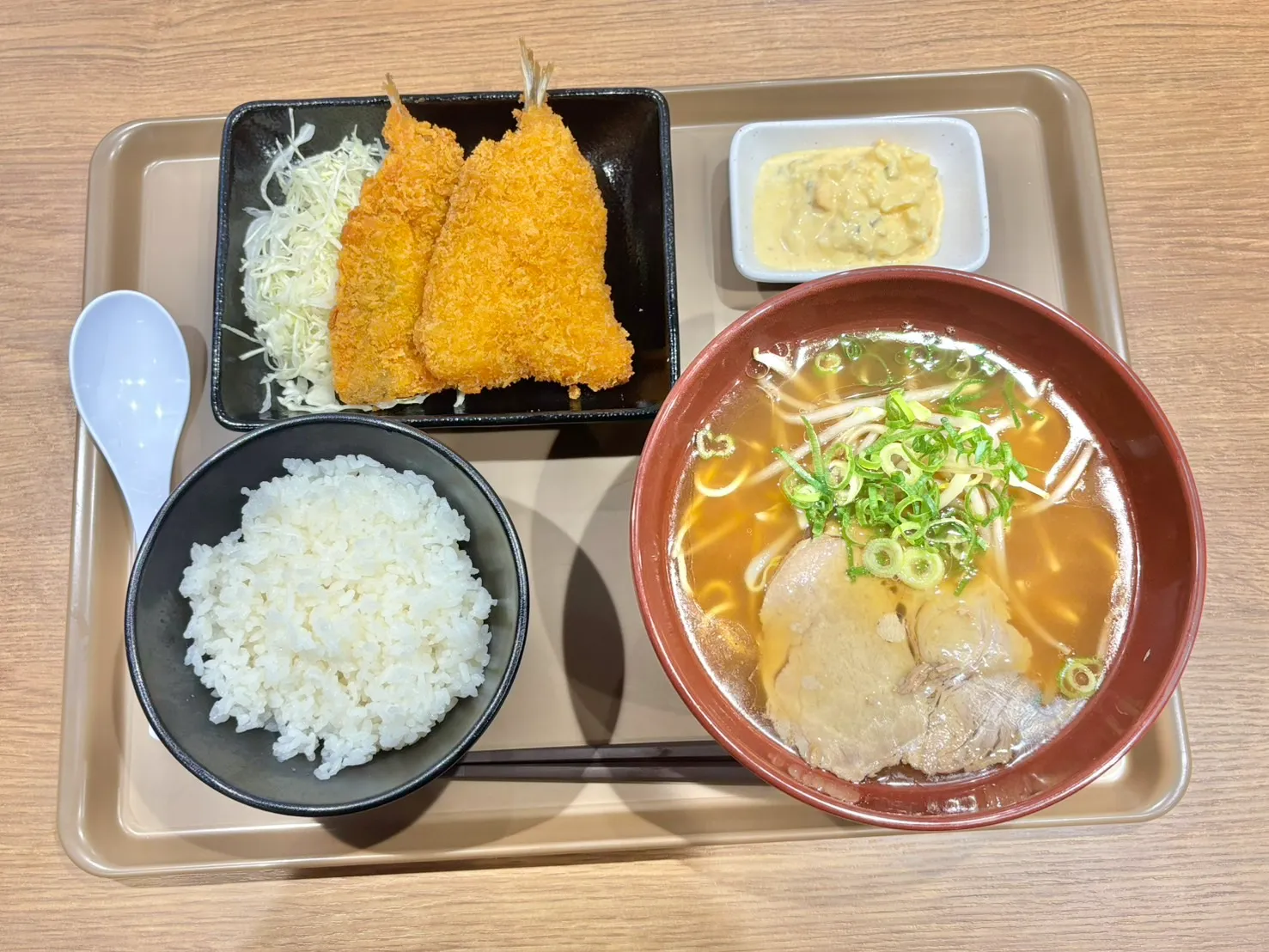 ミニラーメンセット(アジフライ)